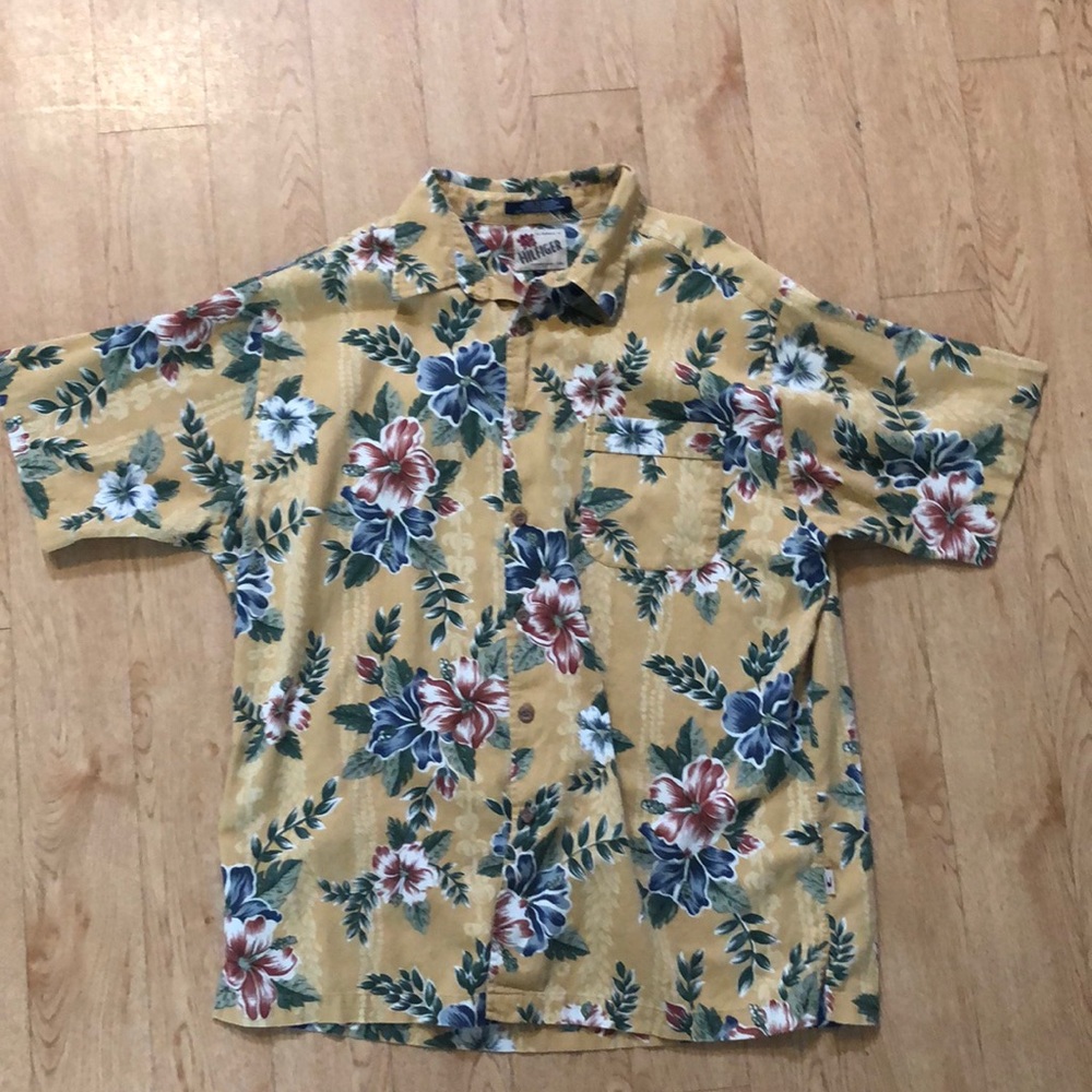 Tommy Hilfiger Mens XL floral button front shirt